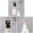 FIGURINE DECOR DE GATEAU,as show--Décoration de gâteau de mariage en résine, figurine de marié mariée, vente WXV-1