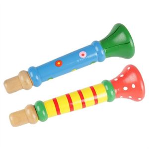 TABLE JOUET D'ACTIVITÉ 2 pcs En Bois Cor Hooter Trompette Instruments Mus