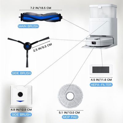 6 Lingettes Microfibre Lavables Pour Robots Ecovacs Deebot T50, X2, T30, Etc. - Réutilisables, Tous Sols