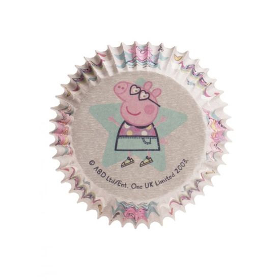 25 Moules A Cupcakes En Papier Peppa Pig 5 X 3 Cm Colore Cdiscount Maison