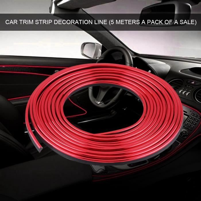 GARNITURE DE MOULAGE De Voiture ??l??gante Et ??l??gante Argent Chrome