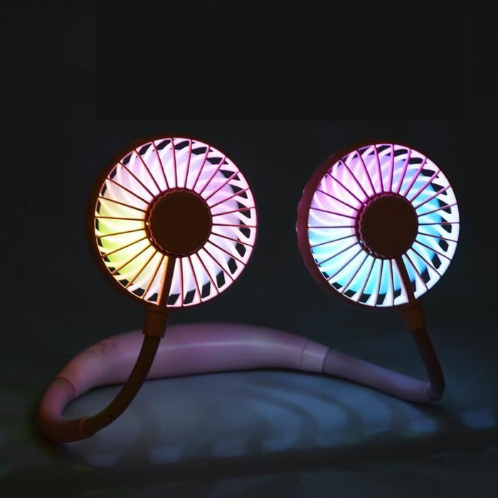 FORTSPANG Mini Ventilateur USB Rechargeable 360° - 3 Vitesses - Clip Portable - Rose - Bureau Voyage Été
