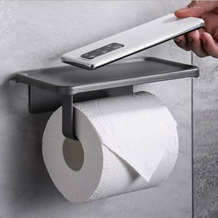 Distributeur Papier Toilette Mural Range Papier Toilette Adhesif Support  Papier Toilette Aluminium Anti-Rust Sans Percage Po[x6602] - Cdiscount  Bricolage