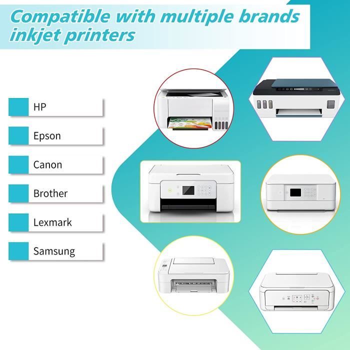 Kit de nettoyage de tête d'impression pour imprimante à jet d'encre Epson,  HP, Canon, Brother, kit de nettoyage de tête d'imprimante, solution de