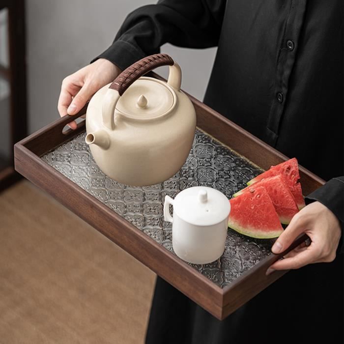 Service Petit Déjeuner Vintage Création Val D'Or – Céramique Marron, Set Pour 2, Made In France