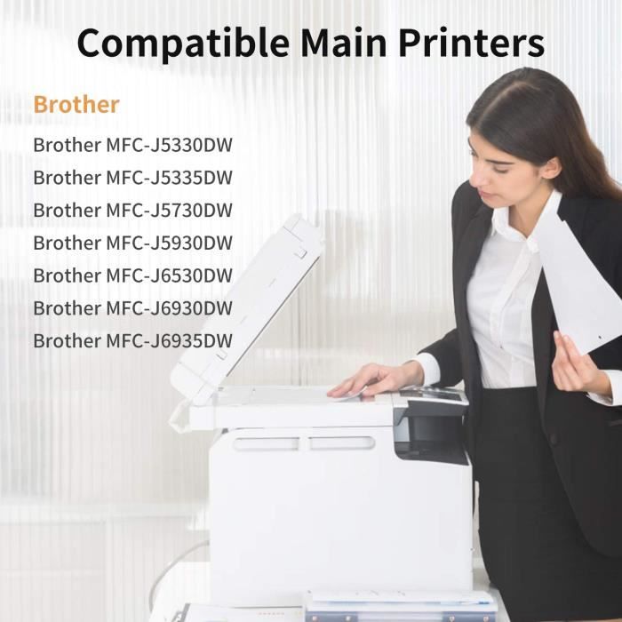 ZAMBRERO LC3217 LC3219XL Cartouches d'encre compatibles pour Brother  LC3219XL pour imprimante Brother MFC- J5330DW J5335DW J5730DW - Cdiscount  Informatique