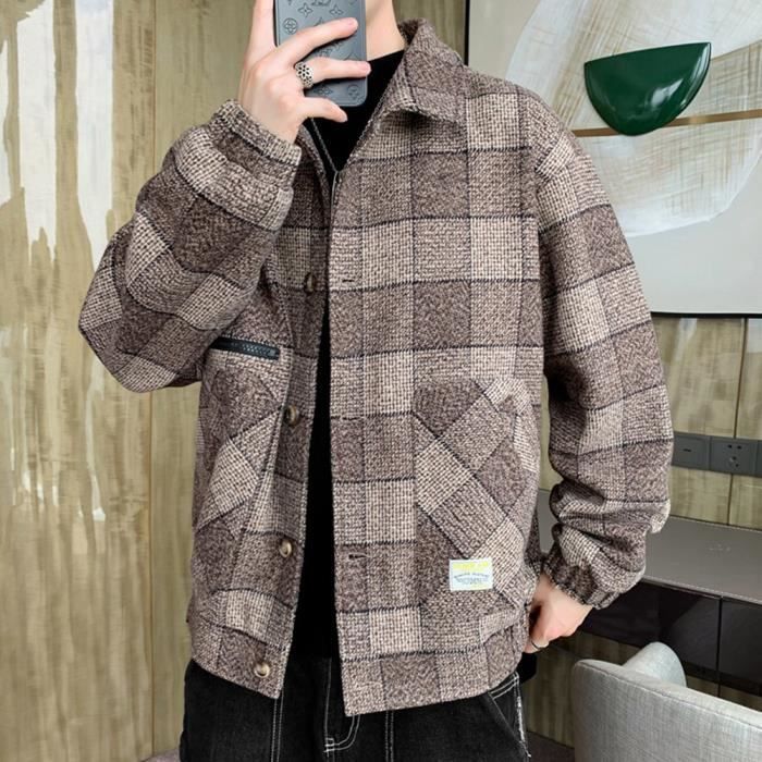 Homme Veste Rembourrée Bûcheron Casual Veste à Carreaux Chaud Veste  Matelassée Épaissir Veste Thermique Veste Tartan Hiver Kaki - Cdiscount  Prêt-à-Porter