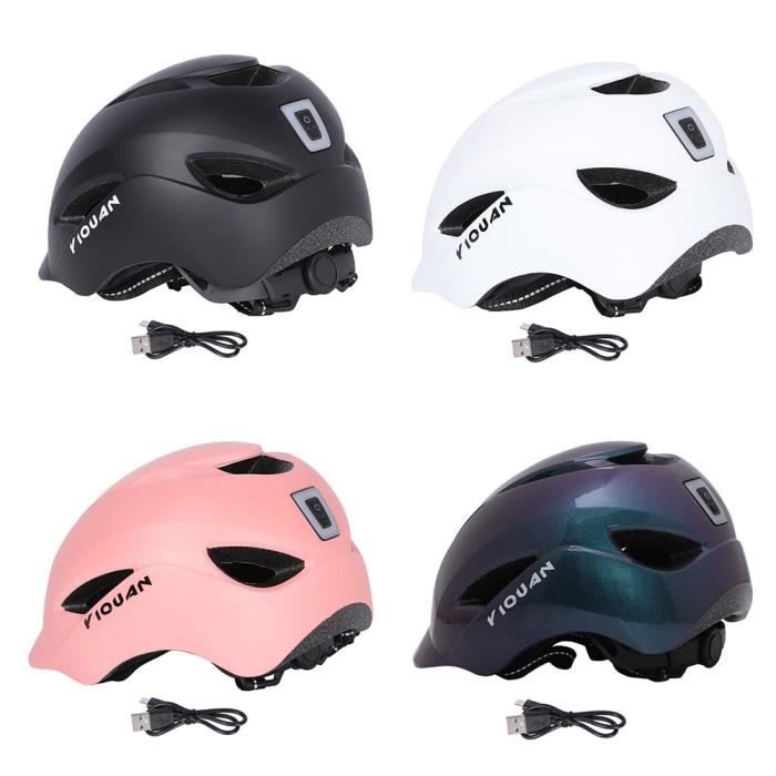 KINGLEAD Casque Vélo Adulte – VTT/Route, CE, LED Rechargeable USB, Goggle Magnétique, Réglable 57-62cm, 310g