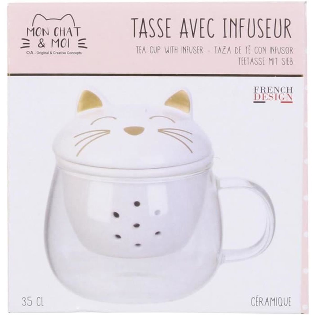 Home Deco Factory Ka4185 Mug Tasse Avec Infuseur Couvercle Chat Blanc Dore Et Transparent Ceramique D13 X H11 5 Cm Achat Vente Mug Tasse Mazagran Cdiscount Home Deco Factory Ka4185 Mug Tasse Avec Infuseur Couvercle Chat Blanc Dore Et Transparent Ceramique D13 X H11 5 Cm Achat Vente Mug Tasse Mazagran Cdiscount