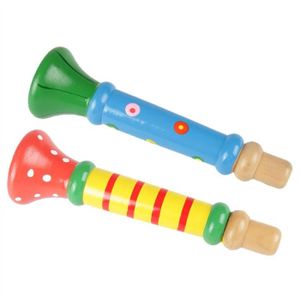 TABLE JOUET D'ACTIVITÉ 2 pcs En Bois Cor Hooter Trompette Instruments Mus