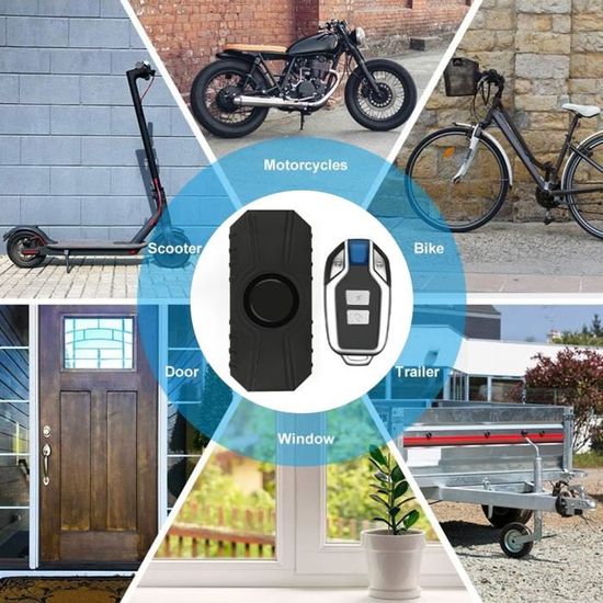 Alarme Antivol Vélo/Moto Fosmon - Sirène 110dB - Capteur Vibration - Batterie Rechargeable USB-C - Étanche IP55