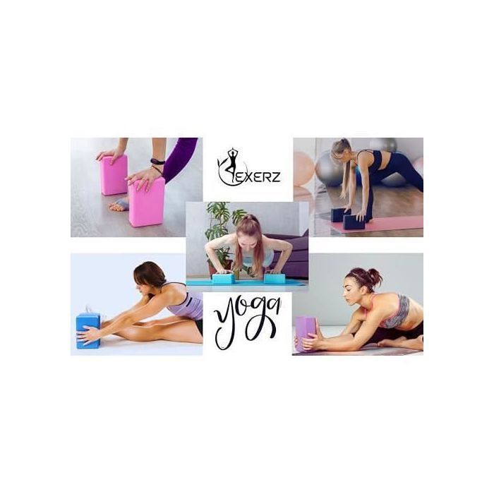 Bloc De Yoga Haute Densité Antidérapant – 23x15x7,6 Cm, 120 G, En Mousse EVA, écologique, Pour Pilates Et étirements
