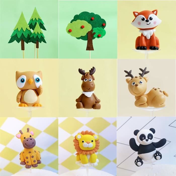 27 PCS Decoration de Gateau Animaux, Décoration Gâteau Jungle, Deco 27 PCS Decoration de Gateau Animaux, Décoration Gâteau Jungle, Deco
