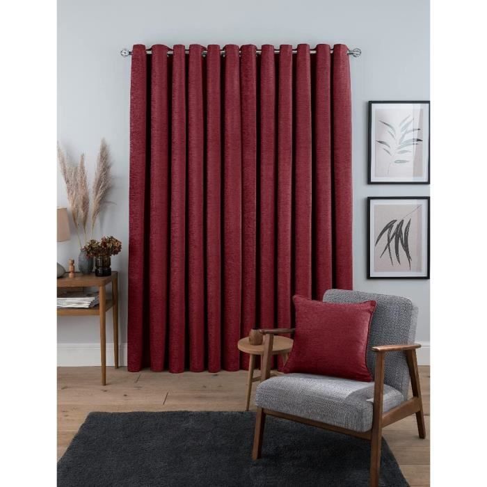 Rideaux doublés de coton lin poterie grange Emery drapé