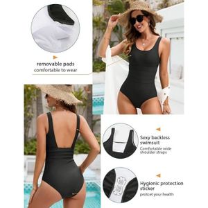Maillot De Bain 1 Pièce Femme Gainant - Ventre Plat Push-Up - Nylon/Elasthanne - Sexy Et Confortable