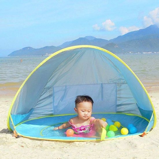 Tente De Plage Bebe Avec Piscine Protection Uv 50 Tente Et Piscine Pop Up Par Detachable Piscine De Plage Pour Enfants Cdiscount Sport