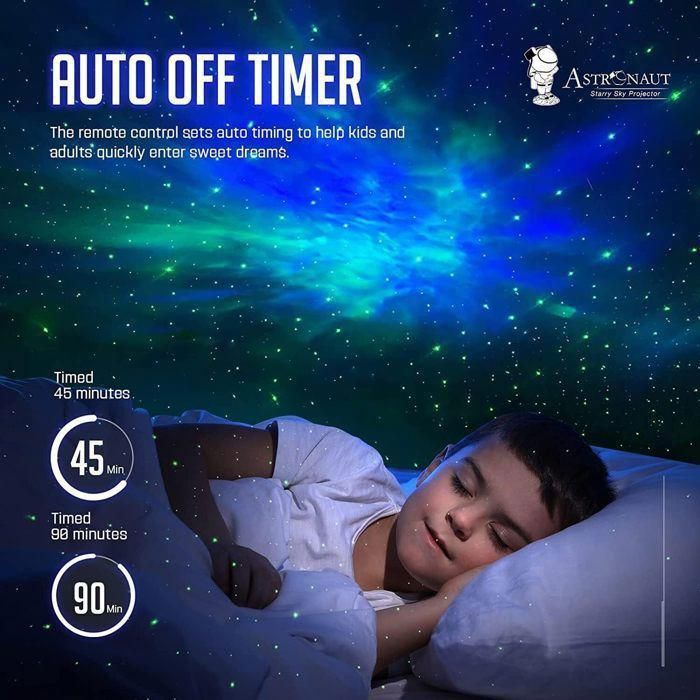 ZWOOS Projecteur Ciel Étoilé Astronaute Avec Télécommande - Veilleuse Galaxie Enfant