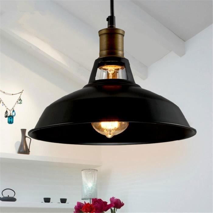 Industrielle Suspension Plafonnier Luminaire Vintage Rétro E27 Culot De