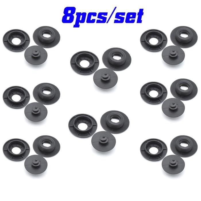 Voiture Sol Tapis Fixation Clips Antidérapant Boucle Noir 28x56mm 10pcs