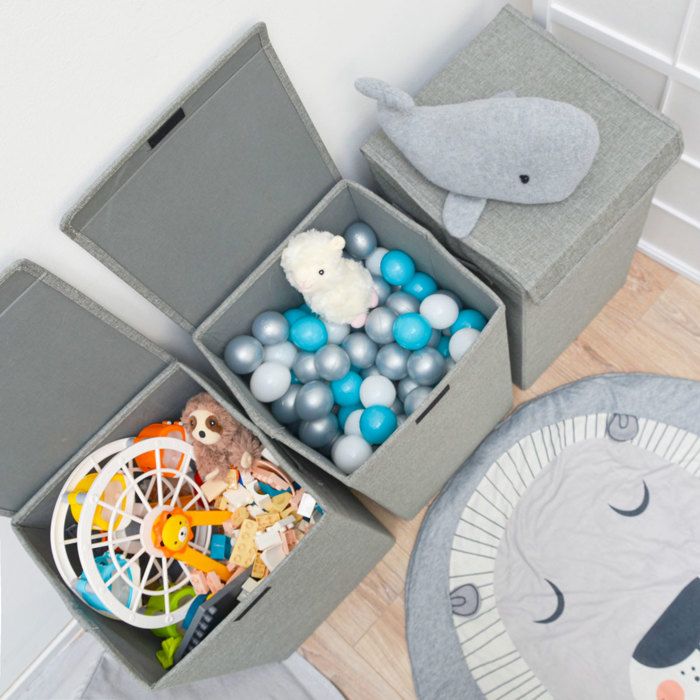 GooBloo Panier à Linge XL en Coton Tissé - 46 x 43cm - Grand Rangement GooBloo Panier à Linge XL en Coton Tissé - 46 x 43cm - Grand Rangement