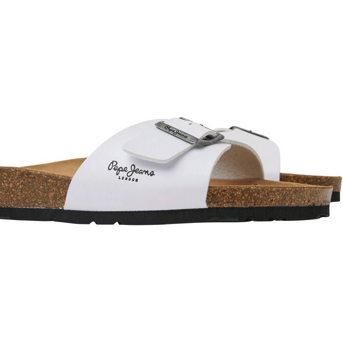 Mules blanches doublure biologique Pepe Jeans pour femme Blanches