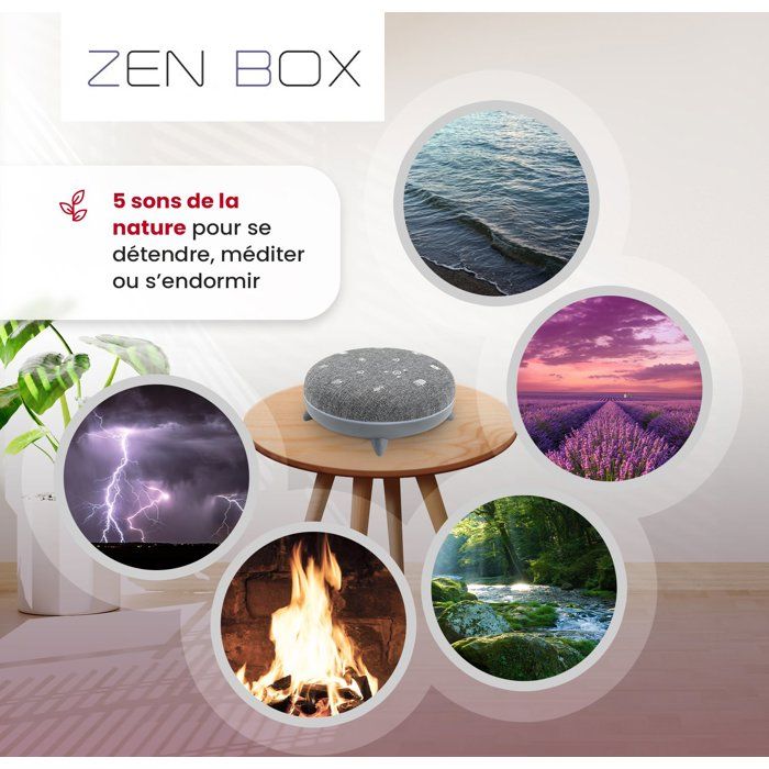 Appareil De Relaxation Terraillon Zenbox/N – Mini Masseur Pour Sommeil Et Détente, Neuf Sous Boîte