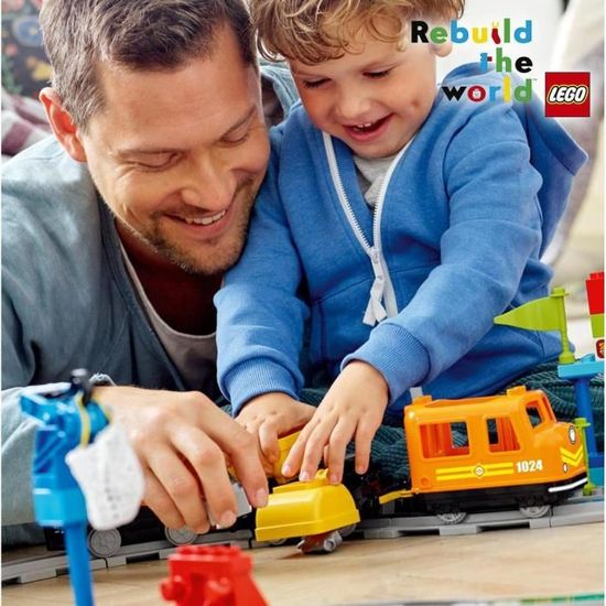 Jouet avec Son Et Lumière Grue avec télécommande Jouet pour Enfant 2-5 Ans LEGO 10875 Duplo Le Train De Marchandises 