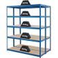 Lot De 2x Etageres Metalliques Profondeur 45 Cm 265 Kg Par