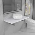 🐐4839Parfait - Meuble de salle de bain Colonne salle de bain - Armoire de salle de bain - 1 étagère murale + 1 lavabo -Armoire de t-0
