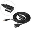 Drfeify câble USB AUX Câble adaptateur audio AUX USB de voiture pour Mercedes Benz C63 E200l CLS E S ML classe-0