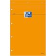 OXFORD Bloc-Notes agrafé - 32 cm x 21 cm x 0,7 cm - 160 pages - 80g - Orange-0