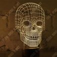 TD® Lampe Bulbing Tête de Mort 3D Lampe Veilleuse Décorative en forme de tête de crâne.-0