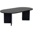 HANAH HOME Table basse ovale en aggloméré coloris noir L119 cm - IRIS