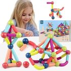 Bloc Construction Magnetique Enfant - MARSEE - 42pcs Boules Magnétiques et Tiges - Montessori Jeux Jouet 3 Ans +