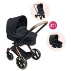 Accessoires poupons - COROLLE - Landau 3 en 1 Cybex Noir - pour poupons 36 et 42 cm - dès 3 ans