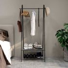 Porte-Manteau d’entrée Portant Vêtements Vestiaire Vintage，avec 2 Étagères et 2 Patères , Meerveil