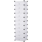 WOLTU Meuble à chaussures en plastique, Rangement de chaussures DIY, Pliable et Modulable, 10 couches, 47*37*170CM,Blanc