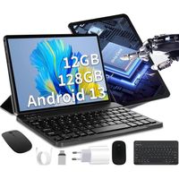 Tablette Tactile 10 "-Android 13 -12Go RAM + 128GoROM - 5G WiFi-6000mAh -Tablette Ordinateur 2 En 1-Tape C-Tablette OUZRS M36