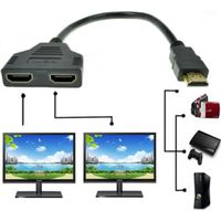 1080P port HDMI mâle à 2 femelle 1 en 2 sortie Splitter câble adaptateur convertisseur