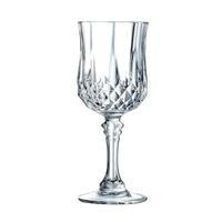 6 verres à pied de table 17cl Longchamp - Cristal d'Arques - Verre ultra transparent au design vintage 175 Transparent