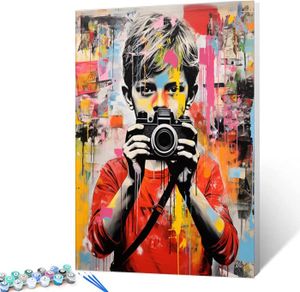 PEINTURE AU NUMÉRO Banksy Kit de peinture à l'huile par numéros 40,6 