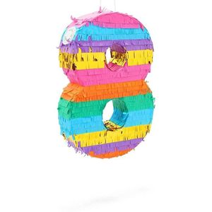 Piñata Petite Pinata Chiffre 8 Couleurs Arc-en-ciel, Acce