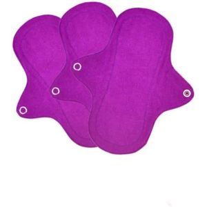 SERVIETTE HYGIÉNIQUE Serviettes Hygièniques - Lot 3 Protège-slips Lavables Coton Bio (violet À Rayures (sans Pul))
