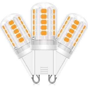 Ampoule LED G9, LED G9 3W Blanc Chaud 2700K, Équivalent 30~40W Lampe  Halogène, 360lm, Adapté Pour les Lustres Ampoules à Économie d'Énergie  (3Pcs) : : Luminaires et Éclairage