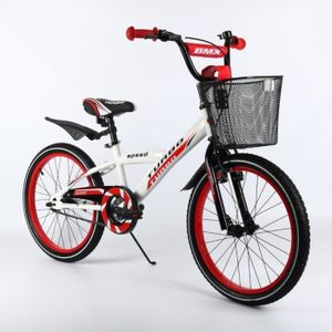 Vélo enfant BMX 20 pouces de 6-10 ans  Blanc et Rouge. Blanc Et Rouge -  Cdiscount Sport