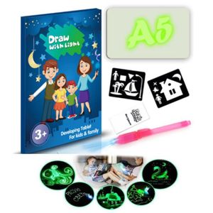 Bleu Sunshine smile Magic Pad,3D Conseil d/écriture,3D Tableau Magique,Magic Pad Dessin Lumineux,Portable Planche /à Dessin pour Les Enfants