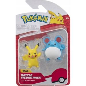 FIGURINE - PERSONNAGE Coffret 2 Figurines Pokemon Pikachu et Marill Figu