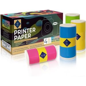 PAPIER THERMIQUE ® Papier Autocollant Coloré Pour Imprimante Thermi
