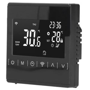 THERMOSTAT D'AMBIANCE Thermostat de chauffage par le sol EJ.LIFE - Contrôle intelligent de la température WiFi - Noir
