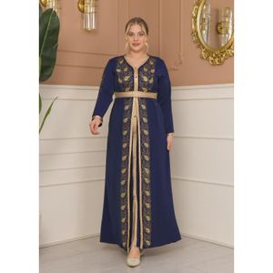 DJELLABA – CAFTAN – TAKCHITA caftan bleu marine perle Rim kaftan takchita abaya karakou robe oriental dubai farasha